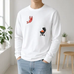 Pretty Steak Fly BBQ Freedom American 4th Of July 2026 Long Sleeve Shirt