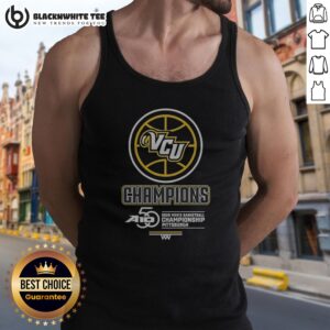 Premium VCU Rams 2026 Men's Basketball Championship Pittsburgh Tank Top in black, sleeveless casual wear