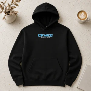 Awesome Cfmeu Victoria Blue Logo Hoodie in navy blue with front logo print