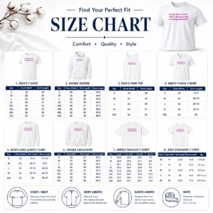 Size chart for Official Dangerously Fresh With A Dangerously Revolting Aftertaste Dangerously Water showing measurements in inches and cm
