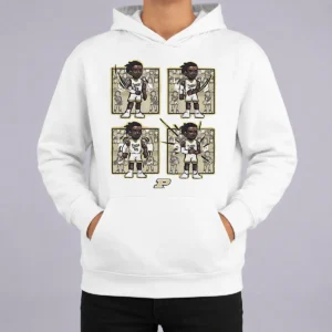 Awesome Basketball Purdue The Lance Dance Lance Jones Hoodie in black with front pocket and drawstring hood