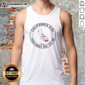 Original California Girl Thou Shalt Not Try Me Mood 24 7 California Flag Tank Top featuring vibrant California flag design.