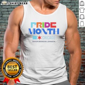 Good Pride Month Chicago Mayor Brandon Johnson Tank top featuring vibrant colors and a bold design.