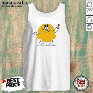 Good Movies By Yourself Club Yellow Blob Character Holding A Red Candy Art Tank Top