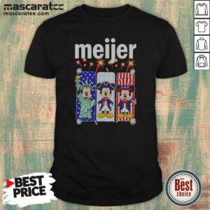 Awesome Meijer Mickey Mouse As Statue Of Liberty And Uncle Sam Patriotic shirt optimized on a short sleeve cotton tee