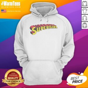 Hot Supergirl Wordmark hoodie featuring a bold and vibrant wordmark design.