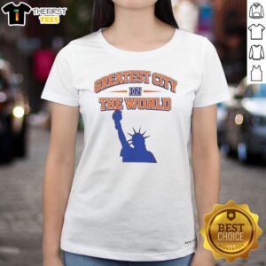 Nice New York Knicks Greatest City In The World Ladies Shirt featuring bold Knicks text on a comfortable women's tee