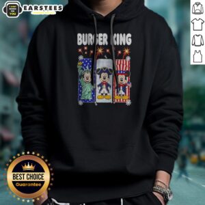 Burger King Mickey Mouse USA Patriotic Disney Characters hoodie on hoodie