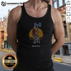 Funny Skeleton Getting Meshy Tank Top