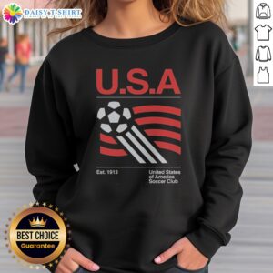 Pretty US National Team Historic 1913 Foundation Ball Flag United States Of America Soccer Club Sweashirt showcasing vintage soccer pride