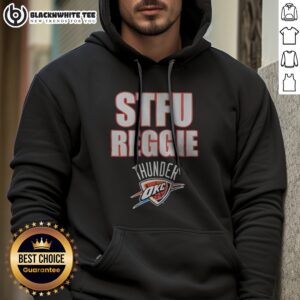 Top STFU Reggie Jackson Oklahoma City Thunder NBA Hoodie in vibrant blue with bold graphics