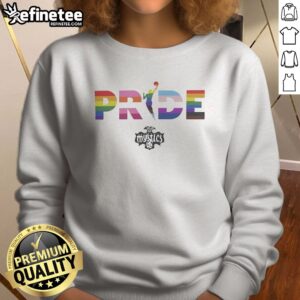 Pretty Washington Mystics 2026 WNBA Pride LGBT Flag sweatshirt showcasing vibrant colors and bold design