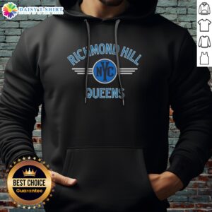 Awesome Richmond Hill NYC Queens Emblem Wings Design Graphic Hoodie featuring unique wings design.
