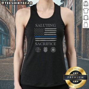 Saluting Sacrifice Fire Dept Police Emergency Medical Services Tank Top