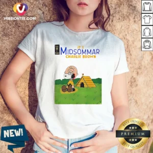 Hot Snoopy Charlie Brown It'S Midsommar Charlie Brown Parody V-Neck Shirt