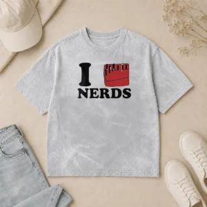 Premium I Love Nerds Pocket Protector Washed T-Shirt