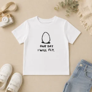 Nice One Day I Will Fly Kids T-Shirt