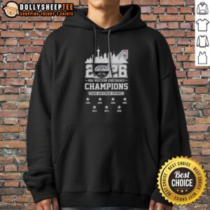 Top 2026 NBA Western Conference Champions San Antonio Spurs City Skyline Hoodie featuring a vibrant city skyline design.