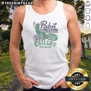 Original Grillos Pickles Pabst Blue Ribbon Pickle Beer Logo Tank Top