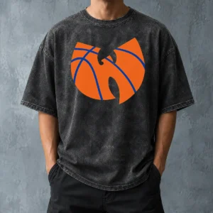 Nice Wu Tang Clan X New York Knicks Logo Washed T-Shirt