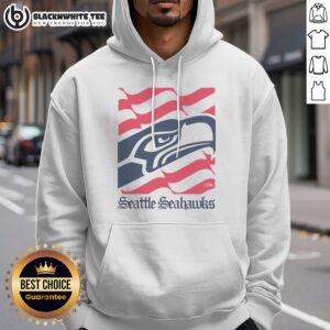 Pretty Seattle Seahawks American Heritage Wordmark Hoodie featuring a bold logo design.