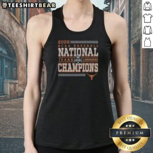 Pretty 2026 Texas Longhorns NCAA Baseball National Champions Tank top in white, sleeveless athletic wear