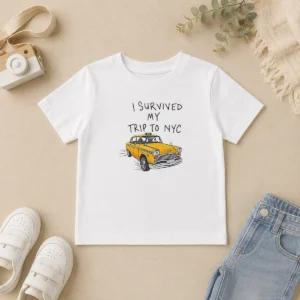 Original NYC Vacation I Survived My Trip To Yellow Taxi Kids T-Shirt
