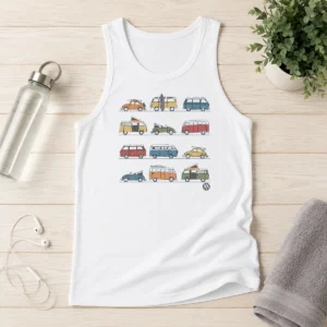 Pretty Volkswagen Vans And Beetles Mens Tank Top