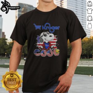 Good Snoopy Woodstock Kroger Peanuts Cool Shirt featuring iconic characters in vibrant colors.