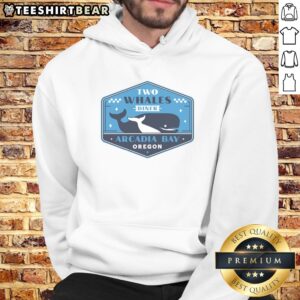 Premium Two Whales Diner Crest Hoodie featuring a vibrant graphic design and cozy fit.