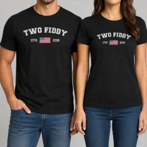 Pretty Two Fiddy 1776 2026 USA Flag