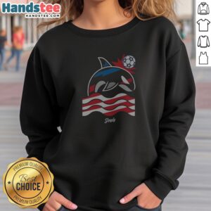 Good Simply Wild Whale Stars And Stripes Soccer Sweatshirt