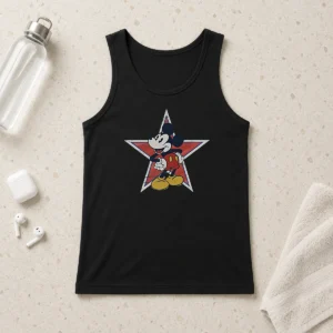 Good Disney Distressed Mickey Mouse Star Mens Tank Top