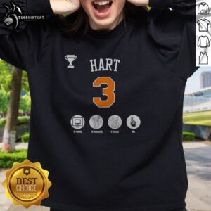 Nice Josh Hart New York Knicks NBA Champions 2026 13 Points 11 Rebounds 3 Threes Win Sweatshirt in navy blue