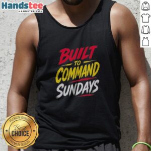 Pretty Built To Command Sundays Tank top showcasing a vibrant design on a soft fabric.