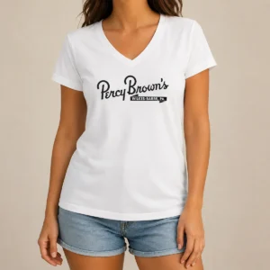 Top Percy Brown'S Wilkes Barre PA V-Neck Shirt