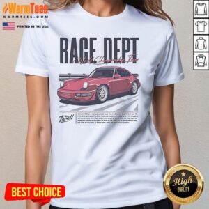 Original Throtl Race Dept Porsche 911 World Championship Team ladies tee featuring a sleek design.