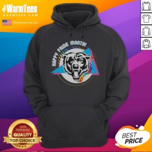 Top Chicago Bears Happy Pride Month Logo hoodie featuring vibrant colors and a bold design