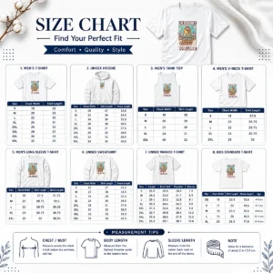 Size chart for Top Life Is Meant To Be Lived Not To Work At A Job You Hate Until You Die with measurements in inches and cm