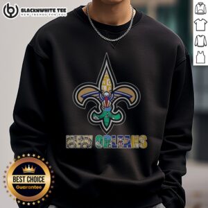 Official NOLA Saints Pelicans Tulane Fleur De Lis Logo Sweater for fans of New Orleans sports