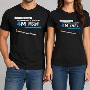 Official Run To Remember 9 11 Memorial And Museum 4M Presented By RXR New York Road Runners t shirt in black with event logo