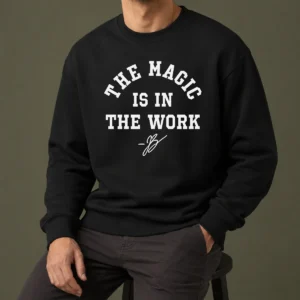 Awesome Ben Stiller Jalen Brunson The Magic Is In The Work Signature Sweater