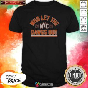Hot Top New York Knicks WHO Let The Dawgs Out NYC 2026 Bold Arch Text shirt optimized in bold arch text design