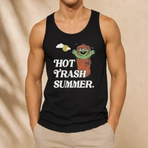 Pretty Vintage Oscar The Grouch Trash Can Hot Trash Summer Tank Top