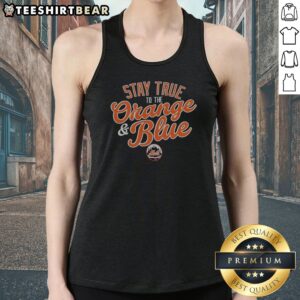 Official Stay True To The Orange And Blue New York Mets Major League Baseball Tank Top displayed in vibrant colors