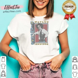 Pretty Waylon Jennings Diamonds Ringer V-Neck Shirt