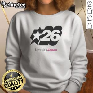 Pretty Lovesick Japan 26 Star sweatshirt featuring a unique star design in a cozy fit.