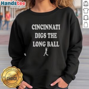 Top Cincinnati Reds MLB Digs The Long Ball sweatshirt featuring a vibrant team logo on a cozy fabric.