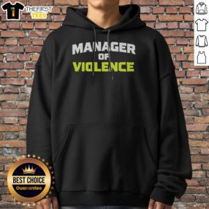Good Manager Of Violence Hoodie in a vibrant display, showcasing its unique design and comfortable fit.