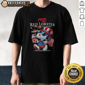 Nice Snoopy X Red Lobster Fourth Of July American 250 Years 1776 2026 Fireworks Shirt featuring a vibrant design